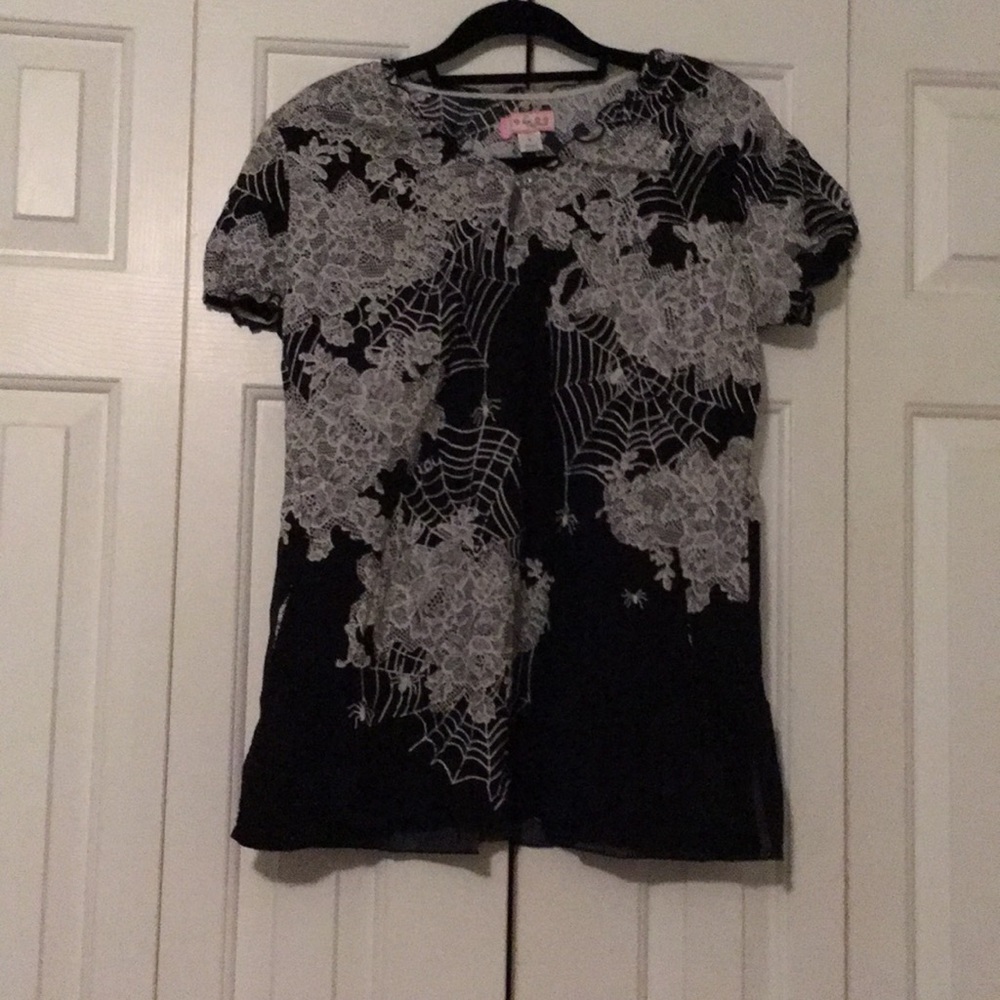 Festive Halloween themed Koi scrub top